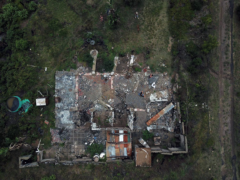 Damage caused by the Knysna fires of June 2017