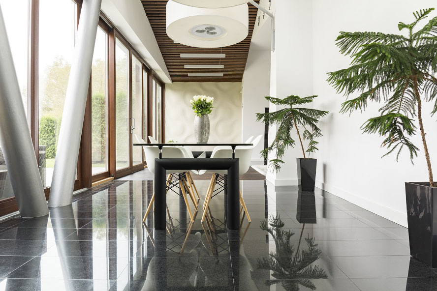 Full body porcelain tiles from Union Tiles retain their colour