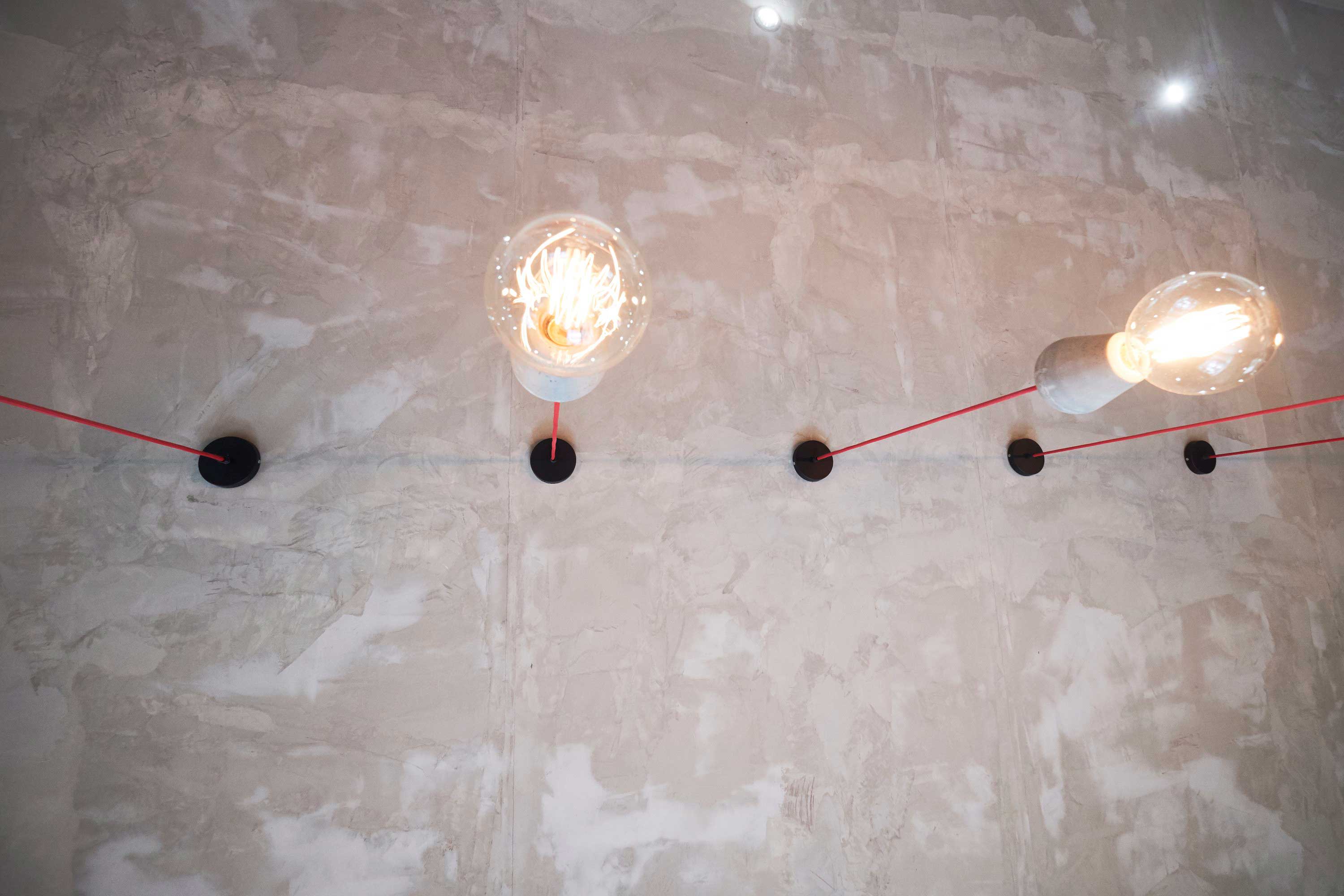 Cemcrete Cemcote skimmed concrete grey ceiling finish