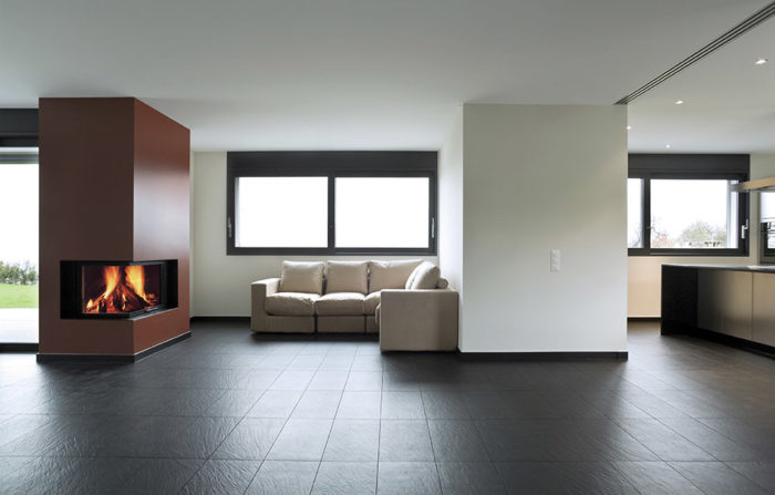 home with porcelain floor tiles