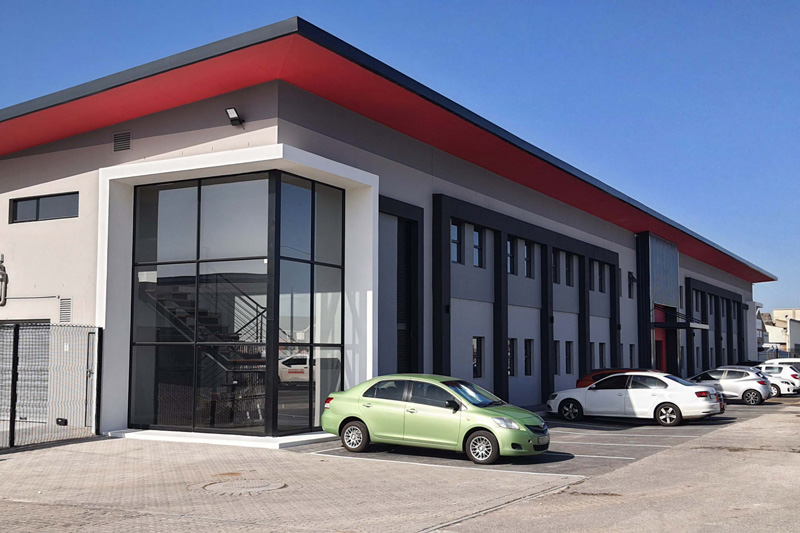 Outside building of Toyota material handling site.
