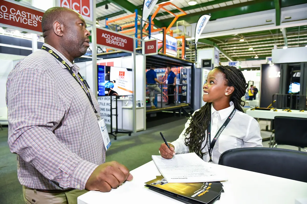 Exhibitors at expo.