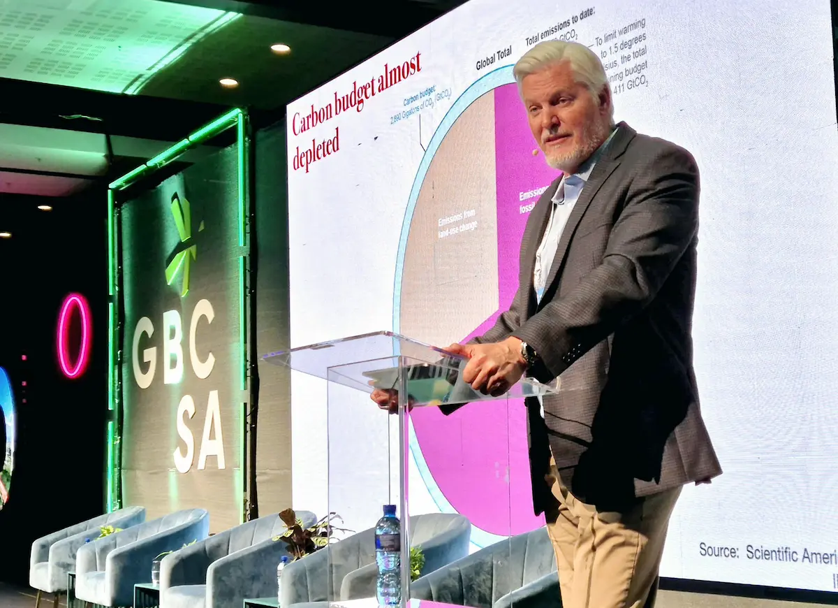 Former CEO of Eskom Andre de Ruyter speaking on the Just Energy Transition